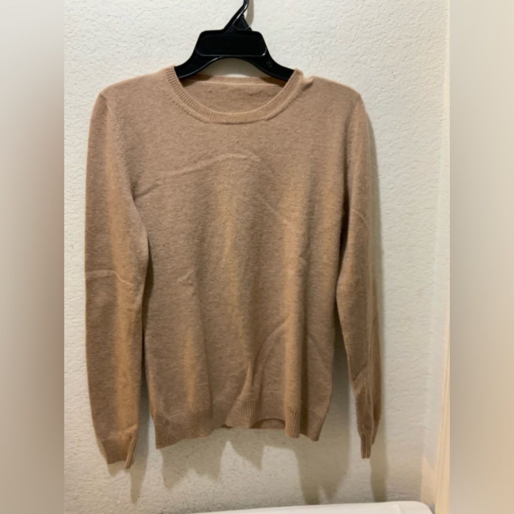 Hadleigh’s  crewneck knit 100% cashmere Brown white size 48